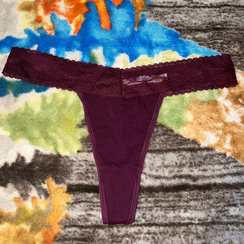 Victoria's Secret Burgundy Lace Panty